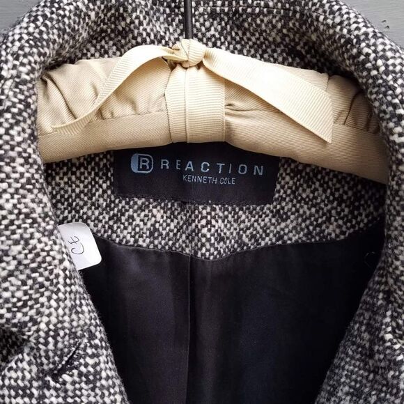 Kenneth Cole Brown Tweed Coat - Wool Blend -  Read size info - Picture 4 of 6